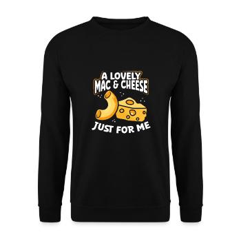 A beautiful mac and cheese - Unisex Sweatshirt - black - Front - Alina (178cm) & Michal (187cm)