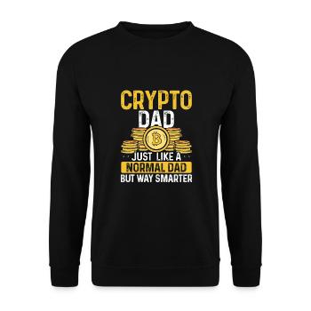 Smarter crypto father - Unisex Sweatshirt - black - Front - Alina (178cm) & Michal (187cm)