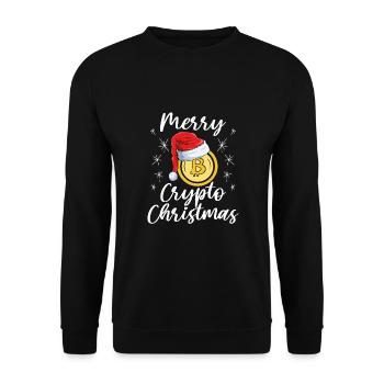 Joyeux Noël Bitcoin - Sweat-shirt Unisexe - noir - Devant - Alina (178cm) & Michal (187cm)