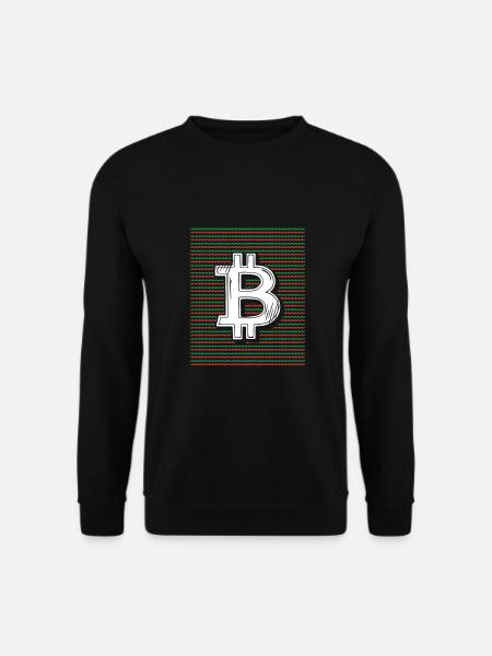 Green and Red Bitcoin - Unisex Sweatshirt - black