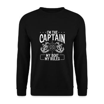 Mon bateau, mes règles - Sweat-shirt Unisexe - noir - Devant - Alina (178cm) & Michal (187cm)