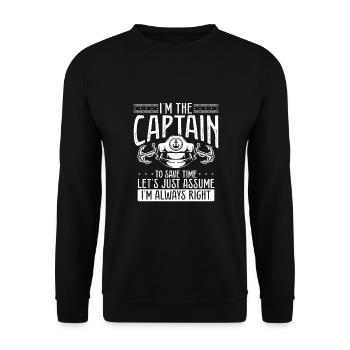 Nehmen Wir Einfach An, Ich Habe Immer - Unisex Pullover - Schwarz - Vorne - Alina (178cm) & Michal (187cm)