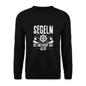 La voile est la réponse à tout - Sweat-shirt Unisexe - noir - Devant - Alina (178cm) & Michal (187cm)