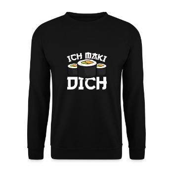 I maki you - Unisex Sweatshirt - black - Front - Alina (178cm) & Michal (187cm)