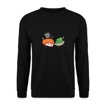 Nigiri Sushi et wasabi - Sweat-shirt Unisexe - noir - Devant - Alina (178cm) & Michal (187cm)