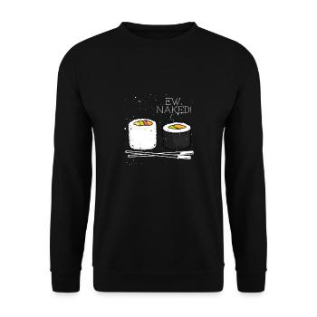 Funny Two Maki Roll - Unisex Sweatshirt - black - Front - Alina (178cm) & Michal (187cm)