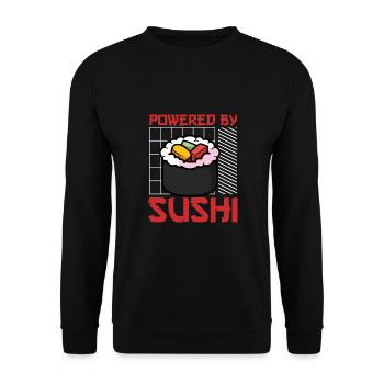 Propulsé par des sushis - Sweat-shirt Unisexe - noir - Devant - Alina (178cm) & Michal (187cm)