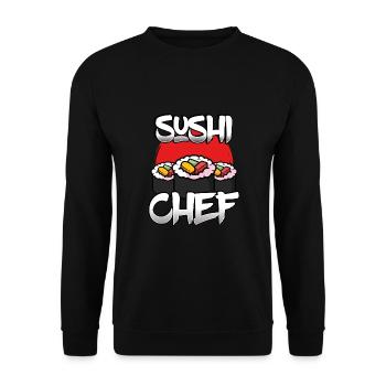 Chef de sushi - Sweat-shirt Unisexe - noir - Devant - Alina (178cm) & Michal (187cm)