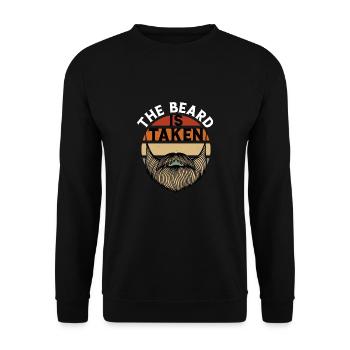 Dieser Bart Ist Sonnenuntergang Genommen - Unisex Pullover - Schwarz - Vorne - Alina (178cm) & Michal (187cm)