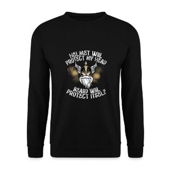 Viking Helmbart - Unisex Sweatshirt - black - Front - Alina (178cm) & Michal (187cm)