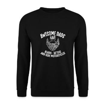 Les grands pères ont la barbe - Sweat-shirt Unisexe - noir - Devant - Alina (178cm) & Michal (187cm)