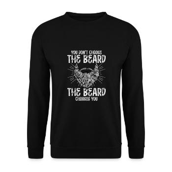 La barbe vous choisit - Sweat-shirt Unisexe - noir - Devant - Alina (178cm) & Michal (187cm)