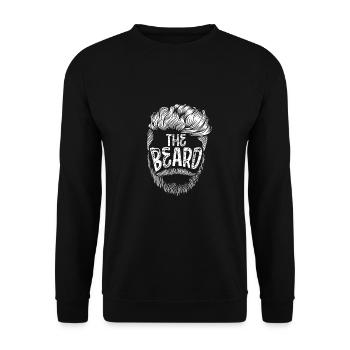 Der Bart Vom Mann - Unisex Pullover - Schwarz - Vorne - Alina (178cm) & Michal (187cm)