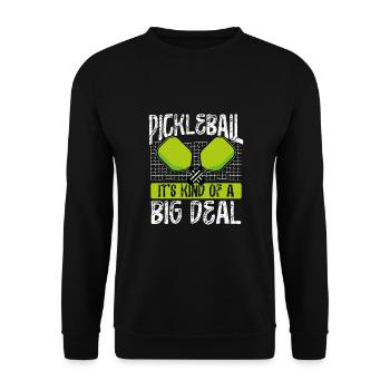 Le pickleball est un gros problème - Sweat-shirt Unisexe - noir - Devant - Alina (178cm) & Michal (187cm)