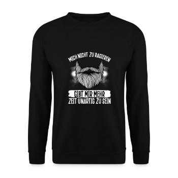 Nicht Rasieren, Gib Mir Mehr Zeit - Unisex Pullover - Schwarz - Vorne - Alina (178cm) & Michal (187cm)