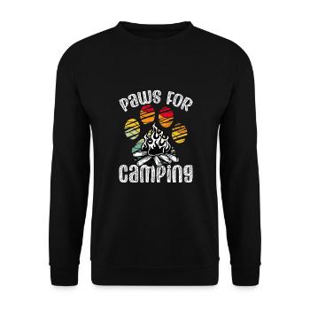 Paws for camping - Unisex Sweatshirt - black - Front - Alina (178cm) & Michal (187cm)