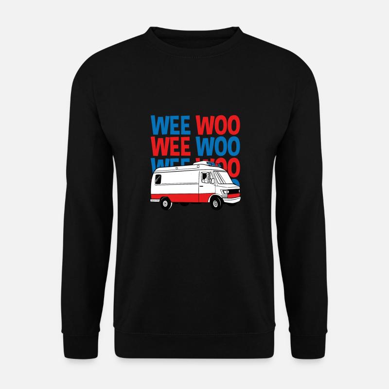 Weee Woo Krankenwagen - Unisex Pullover - Schwarz