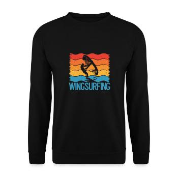 Farben-wingsurfing-mann - Sweat-shirt Unisexe - noir - Devant - Alina (178cm) & Michal (187cm)