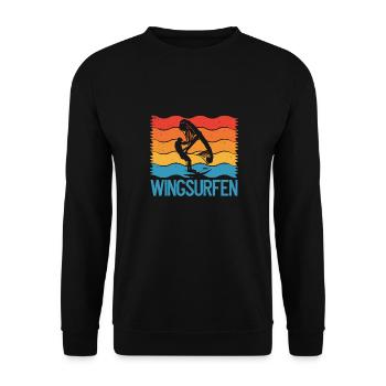 Drapeau coloré du wingsurf - Sweat-shirt Unisexe - noir - Devant - Alina (178cm) & Michal (187cm)