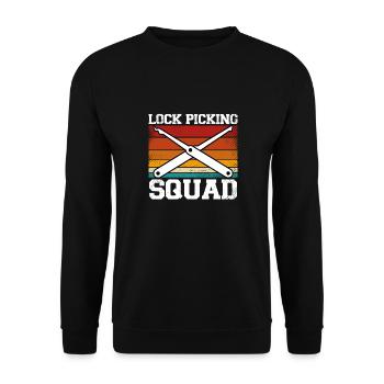 Lockpicking Squad - Unisex Sweatshirt - black - Front - Alina (178cm) & Michal (187cm)