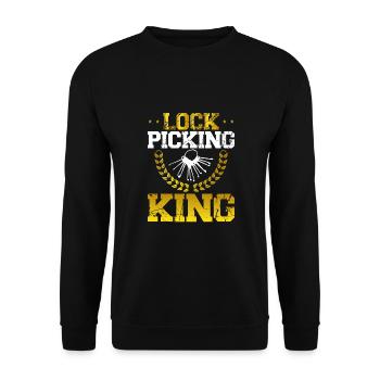 Lock-picking-king - Sweat-shirt Unisexe - noir - Devant - Alina (178cm) & Michal (187cm)