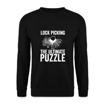 Lockpicking The Ultimate Puzzle - Unisex Sweatshirt - black - Front - Alina (178cm) & Michal (187cm)