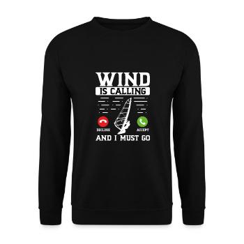 Le vent appelle et je dois partir - Sweat-shirt Unisexe - noir - Devant - Alina (178cm) & Michal (187cm)