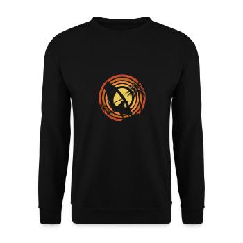 Coucher de soleil de planche à voile - Sweat-shirt Unisexe - noir - Devant - Alina (178cm) & Michal (187cm)