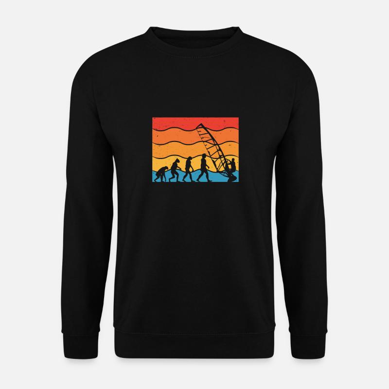 Evolution Des Windsurfers - Unisex Pullover - Schwarz