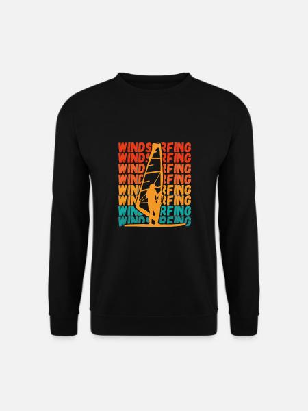 Windsurfer on surfboard - Unisex Sweatshirt - black