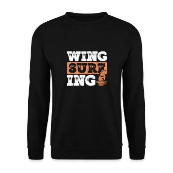 Wingsurf sur la mer - Sweat-shirt Unisexe - noir - Devant - Alina (178cm) & Michal (187cm)