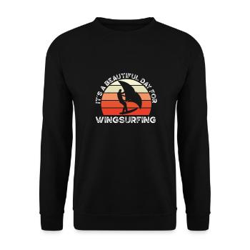 Une belle journée pour le wingsurf - Sweat-shirt Unisexe - noir - Devant - Alina (178cm) & Michal (187cm)