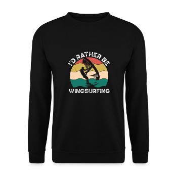 Je préfère le wingsurf - Sweat-shirt Unisexe - noir - Devant - Alina (178cm) & Michal (187cm)