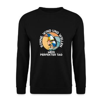 Sonne Wind Und Wellen - Unisex Pullover - Schwarz - Vorne - Alina (178cm) & Michal (187cm)