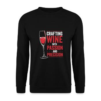 Making wine with passion - Unisex Sweatshirt - black - Front - Alina (178cm) & Michal (187cm)