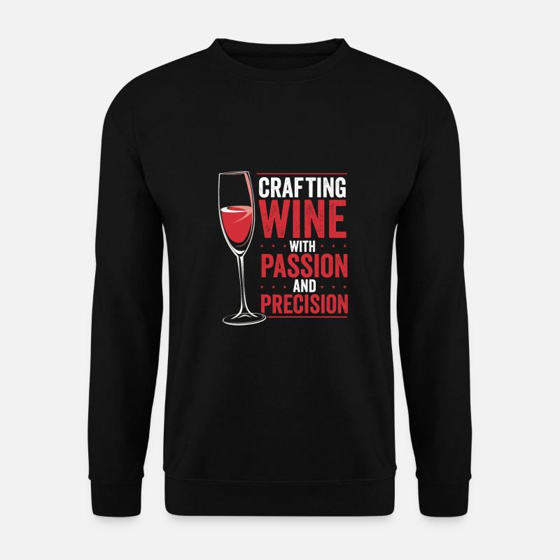 Wein Mit Leidenschaft Herstellen - Unisex Pullover - Schwarz