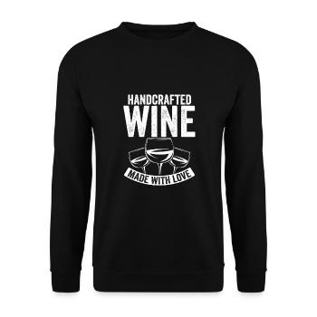 Handmade wine - Unisex Sweatshirt - black - Front - Alina (178cm) & Michal (187cm)