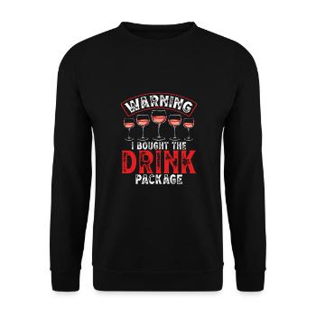 J’ai acheté le paquet boisson - Sweat-shirt Unisexe - noir - Devant - Alina (178cm) & Michal (187cm)
