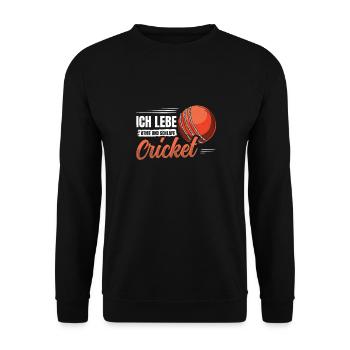 Ich Lebe, Atme Und Schlafe Cricket - Unisex Pullover - Schwarz - Vorne - Alina (178cm) & Michal (187cm)