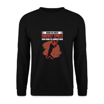 Wenn Ich Nicht Spiele, Denke Ich An - Unisex Pullover - Schwarz - Vorne - Alina (178cm) & Michal (187cm)