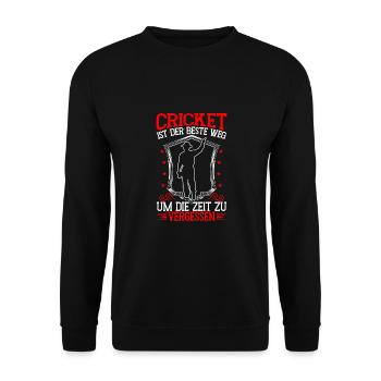 Cricket Ist Der Beste Weg, Um Zu - Unisex Pullover - Schwarz - Vorne - Alina (178cm) & Michal (187cm)
