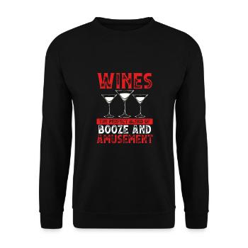 Wines The perfect mix - Unisex Sweatshirt - black - Front - Alina (178cm) & Michal (187cm)