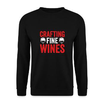 Making fine wines - Unisex Sweatshirt - black - Front - Alina (178cm) & Michal (187cm)
