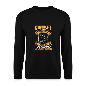 Cricket Das Einzige Spiel - Unisex Pullover - Schwarz - Vorne - Alina (178cm) & Michal (187cm)