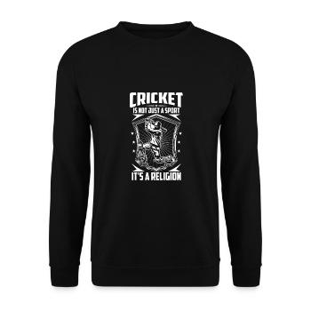 Cricket Ist Eine Religion - Unisex Pullover - Schwarz - Vorne - Alina (178cm) & Michal (187cm)