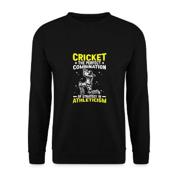 Cricket Die Perfekte Kombination - Unisex Pullover - Schwarz - Vorne - Alina (178cm) & Michal (187cm)