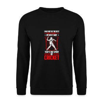 Der Geist Des Cricket - Unisex Pullover - Schwarz - Vorne - Alina (178cm) & Michal (187cm)