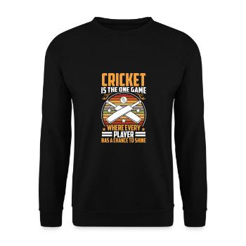 Cricket Ist Das Eine Spiel - Unisex Pullover - Schwarz - Vorne - Alina (178cm) & Michal (187cm)
