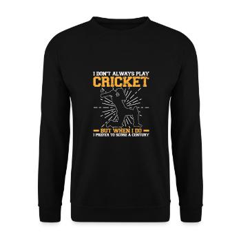 Ich Spiele Nicht Immer Cricket, Aber - Unisex Pullover - Schwarz - Vorne - Alina (178cm) & Michal (187cm)