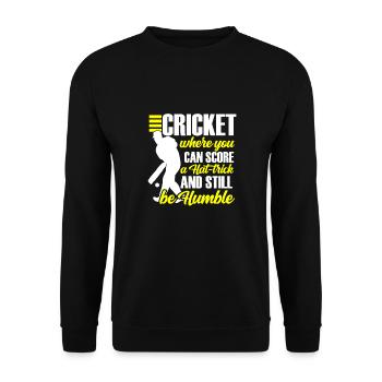 Cricket où vous pouvez marquer - Sweat-shirt Unisexe - noir - Devant - Alina (178cm) & Michal (187cm)